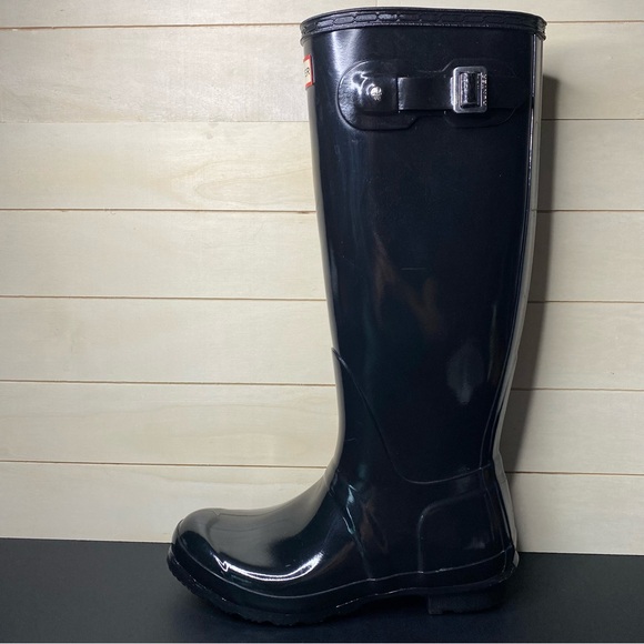 Hunter Original Tall Boots Black Gloss Women's Size 7 LEFT FOOT ONLY Amputee - Picture 2 of 6